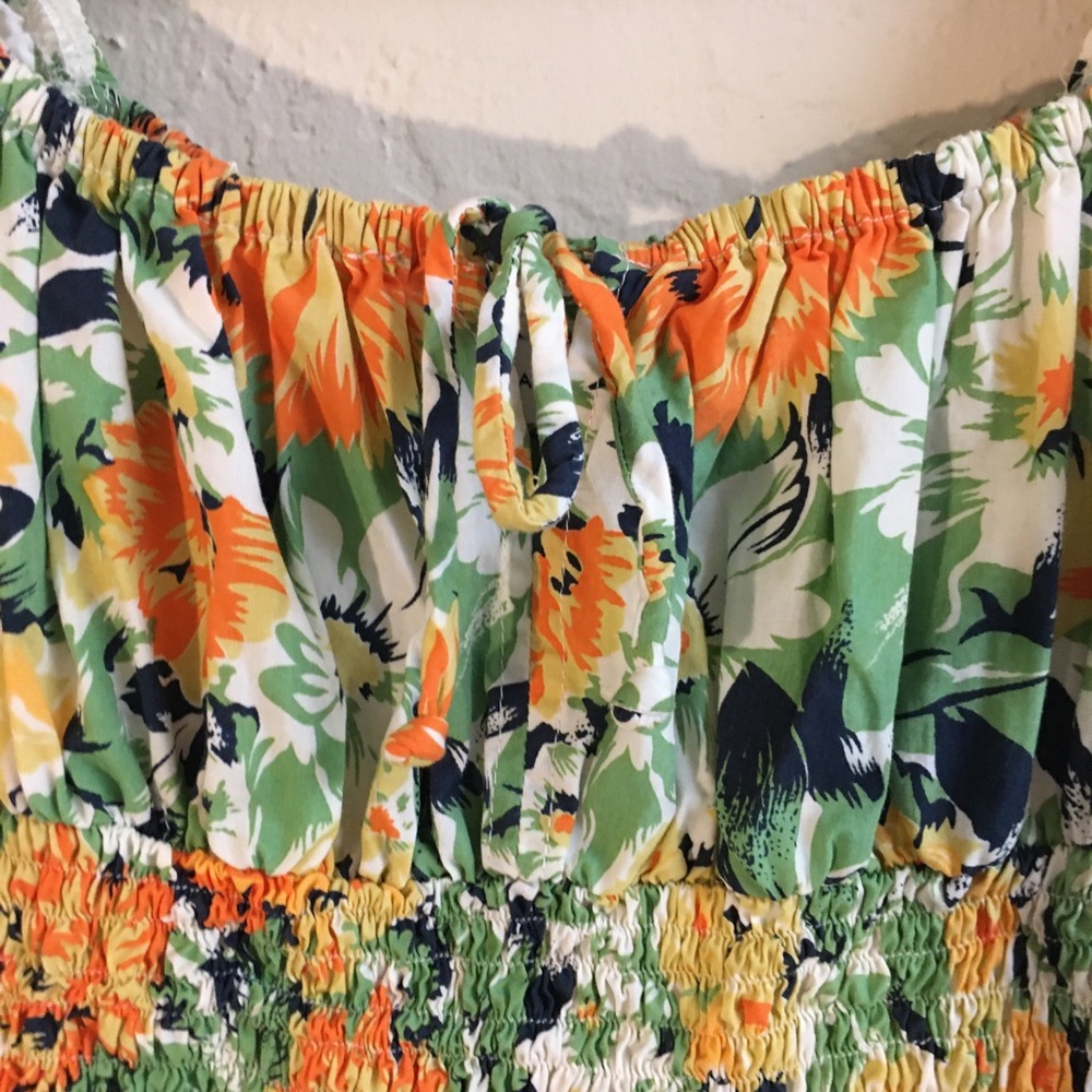 Faithful The Brand 100% Cotton Midi Floral Dress 2 Yellow Spring Easter … - Picture 5 of 14